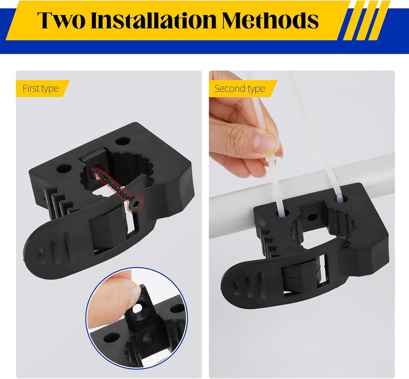 KRYONIX Rubber Clamp (4 Pack) Adjustable Non-Slip Quick Release Mount, Fits 1" - 2-1/4" Diameter Handles, Heavy-Duty Tool Holder for Garage, Truck, RV, Boat, or Workshop - Image 2